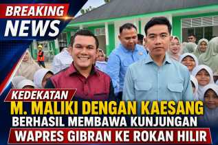 Kedekatan M. Maliki dengan Kaesang Berhasil Membawa Kunjungan Wapres Gibran ke Rokan Hilir