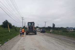 BPJN Riau Perbaiki Ruas Jalintim di Pelalawan, Tangani Ruas Jalan Kerap Banjir