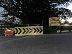 Jembatan Danau Bingkuang Kampar Ditutup Sementara Akibat Kerusakan Tumpuan