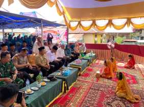 Lurah Concong Luar Hadiri Halal Bihalal dan Peresmian Gedung Baru TKN Pembina oleh Bupati Inhil