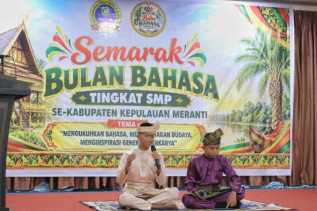 Ratusan Pelajar Meranti Ramaikan Semarak Bulan Bahasa di Selatpanjang