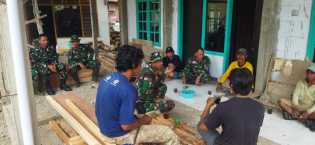Rayakan HUT ke 80 TNI dan HUT ke 75 Kodam IV/Diponegoro, Kodim 0703/Cilacap Perkuat Kemanunggalan Lewat Karya Bakti