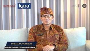 Apresiasi dari Menteri Pariwisata dan Ekonomi Kreatif Republik Indonesia, Sandiaga Uno Untuk KARA Indonesia