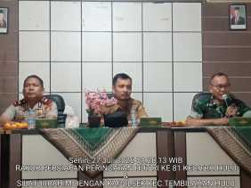 Camat Tembilahan Hulu Pimpin Rakor Persiapan HUT ke-81 Kemerdekaan RI Tahun 2026
