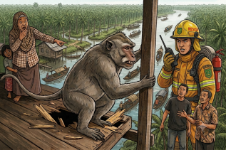 UPDATE Teror Monyet Tembilahan: Korban Bertambah Jadi 10 Orang Dalam 6 Hari