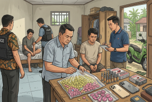 Polisi di Dumai Gagalkan Peredaran 1.365 Pil Ekstasi dan 12 Cartridge