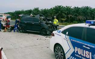 Kecelakaan Maut Tol Bangkinang KM 25+250 A Menelan Dua Korban Jiwa