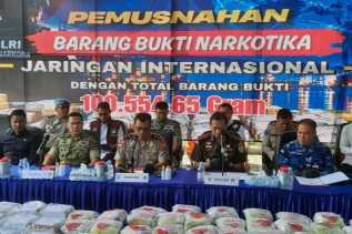 Polda Riau Musnahkan 100 Kilogram Lebih Narkotika Jaringan Internasional