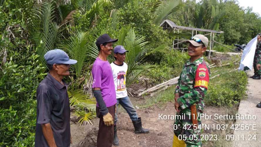 Babinsa Perkuat Jaring Teritorial,Penyangga Cegah Karhutlah