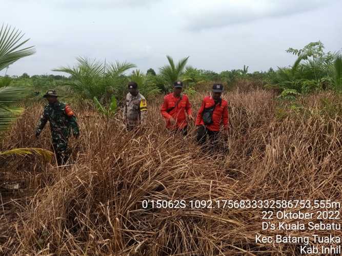 Patroli Karhutlah Rutin di Lahan Kering Kerontang