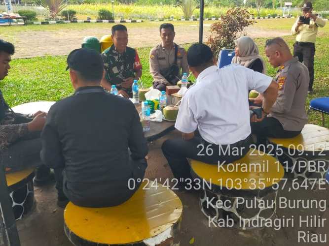 Babinsa Pulau Burung Laksanakan Komduk dengan Pihak Perusahaan Hadapi Karhutla di Masa El Nino