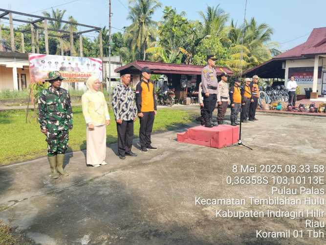 Danramil 01/Tembilahan Hadir Dalam Apel Kesiapsiagaan dan Pengecekan Alat Karhutla di Inhil