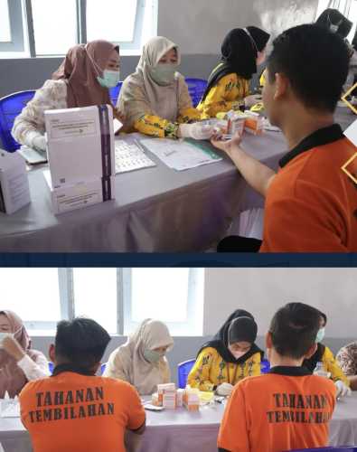 Lapas Tembilahan Gandeng Puskesmas Gajah Mada Laksanakan Skrining HIV bagi Warga Binaan