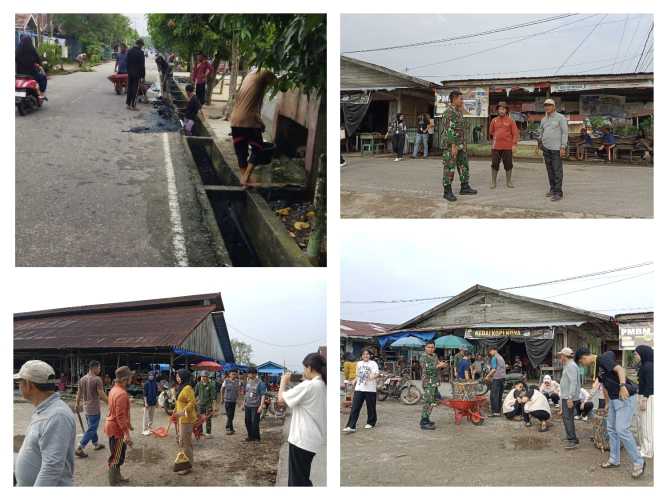 Upaya Menjaga Kebersihan Lingkungan, Pemdes Pulau Palas Kecamatan Tembilahan Hulu Laksanakan Jumsih