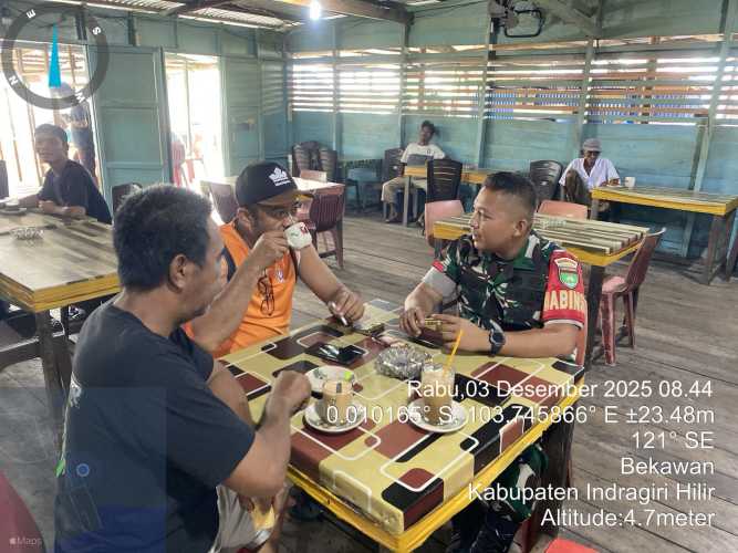 Babinsa Mandah Himbau  Tegas Masyarakat Agar Tidak Mudah terprovokasi  isu-isu Tidak jelas sumbernya.