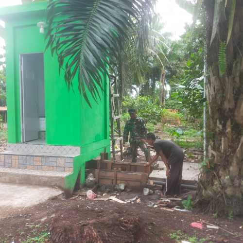 Program TMMD ke-123 Selesaikan Pembangunan MCK di Desa Karya Tunas Jaya