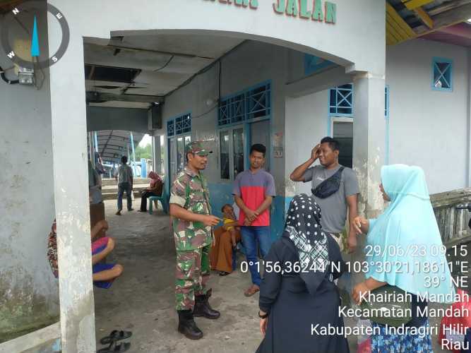 Babinsa Lakukan Pengawasan Penumpang di Masa Lebaran Idul Adha