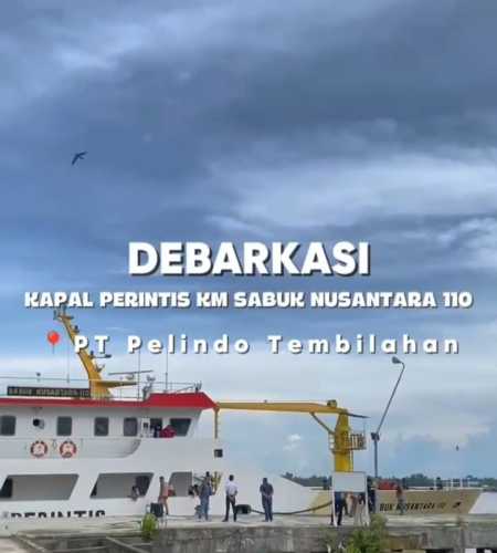 Pelindo Regional 1 Tembilahan Sambut Kedatangan KM Sabuk Nusantara 110, GM Riky Armadi Tekankan Pentingnya Konektivitas Maritim