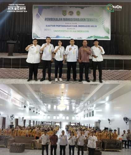 Bekali Mahasiswa KKN Tematik, Kepala Kantor Pertanahan Inhil Tekankan Pentingnya Legalitas Tanah Wakaf