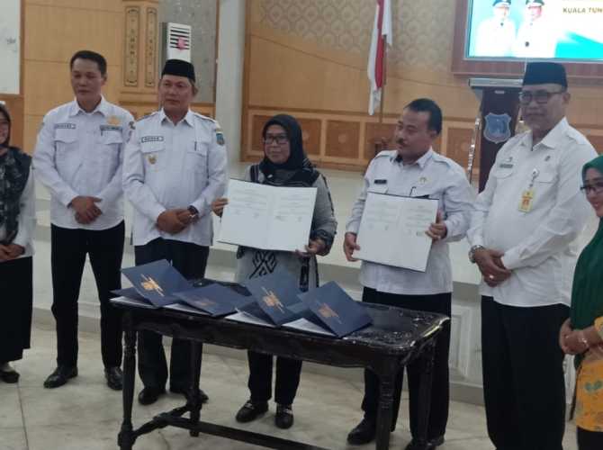 Dinkes Inhil Lakukan MoU Yankes dan Perawatan dengan Pemda Tanjab