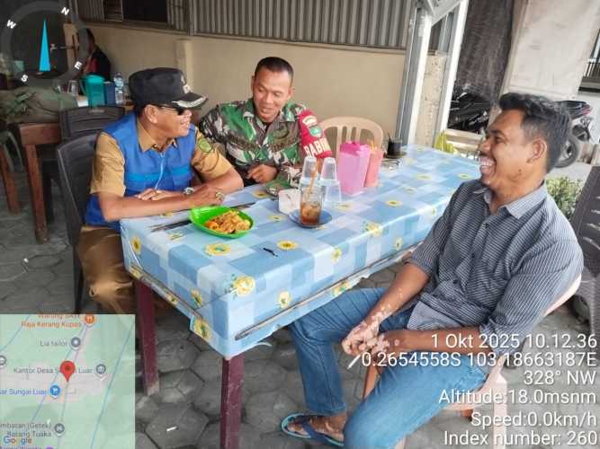 Babinsa Koramil 12/Batang Tuaka Laksanakan Komduk Kampung Pancasila di Desa Sungai Luar