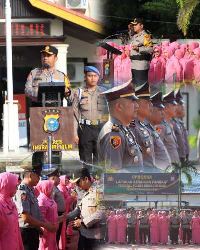 Polres Indragiri Hilir Gelar Upacara Laporan Kenaikan Pangkat Periode 1 Januari 2026