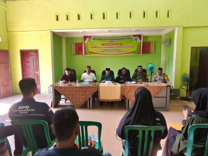 Pemdes Pulau Palas Gelar Musyawarah Pertanggungjawaban Tahunan BUMDes Usaha Berjaya Tahun 2025