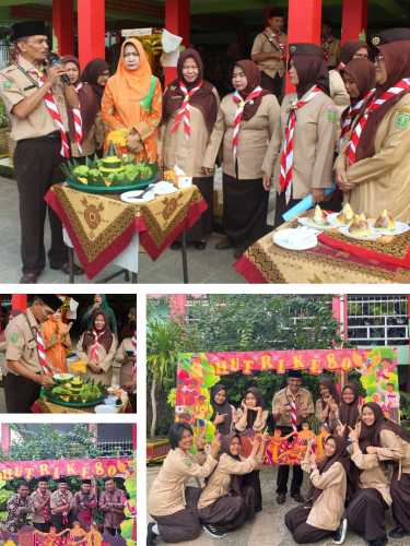 SMA Negeri 6 Pekanbaru Rayakan Hari Pramuka dengan Potong Tumpeng