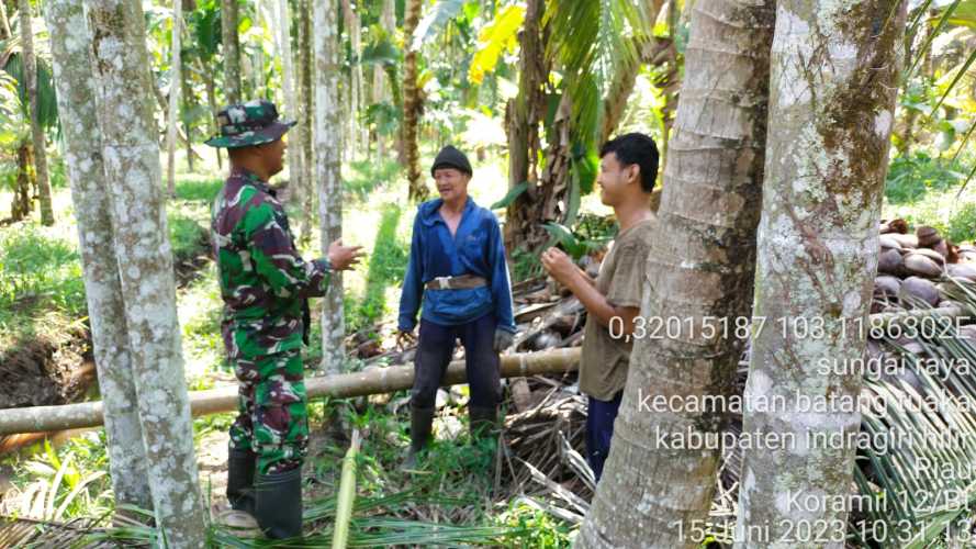 Babinsa Gerakkan  SDM Desa Antisipasi Karhutlah