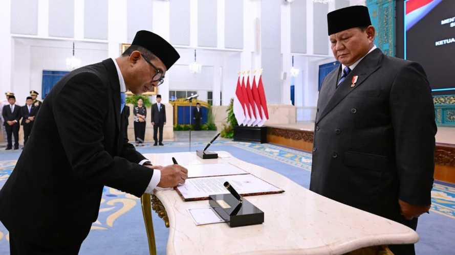 Presiden Prabowo Saksikan Pengucapan Sumpah Ketua dan Anggota Ombudsman RI