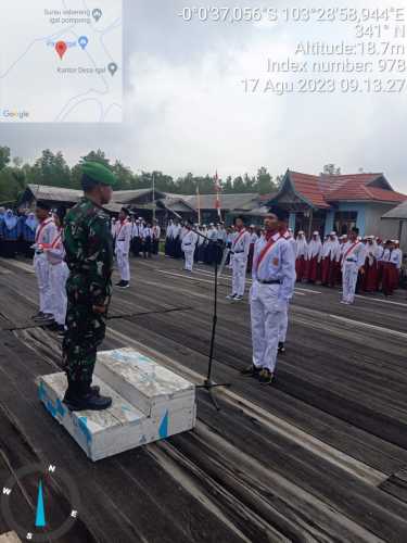 Babinsa Igal Inspektur Upacara Bendera HUT RI Ke-78