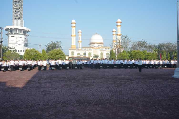 Kehadiran ASN Capai 98 % Di Apel Perdana Pasca Idul Fitri