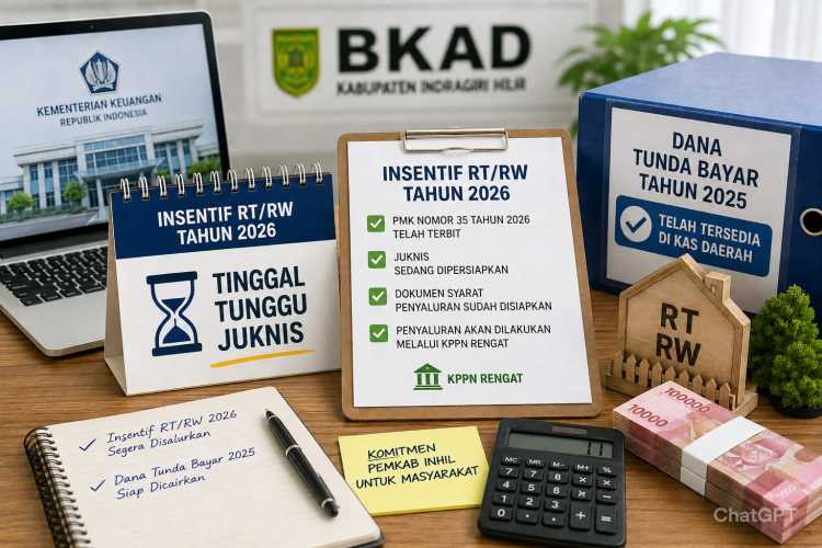 BKAD Inhil: Insentif RT/RW Tunggu Juknis, Dana Tunda Bayar 2025 Siap Dicairkan