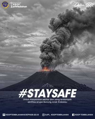 Turut Berduka, KSOP Kelas IV Tembilahan Nyatakan Keprihatinan Mendalam Atas Erupsi Gunung Anak Krakatau