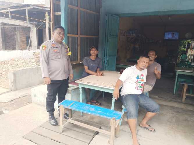 Bhabinkamtibmas Polsek Medang Deras Laksanakan Sambang dan Cooling System untuk Jaga Har Kamtibmas