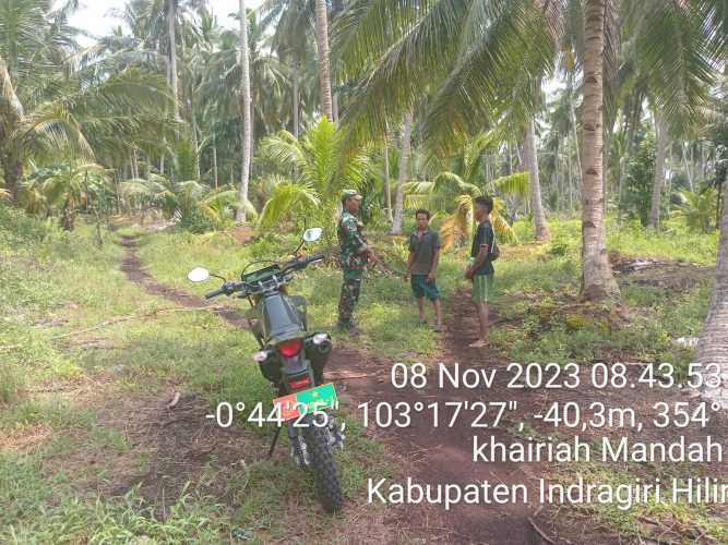 Kopda Sudarwis Patroli Karhutlah Lahan Masyarakat