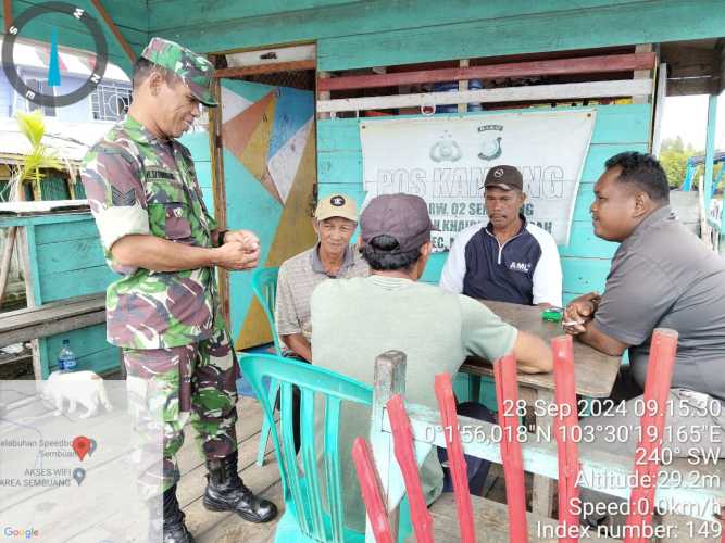 Babinsa Mandah Menjaga Silaturahmi Dalam Wadah Komsos