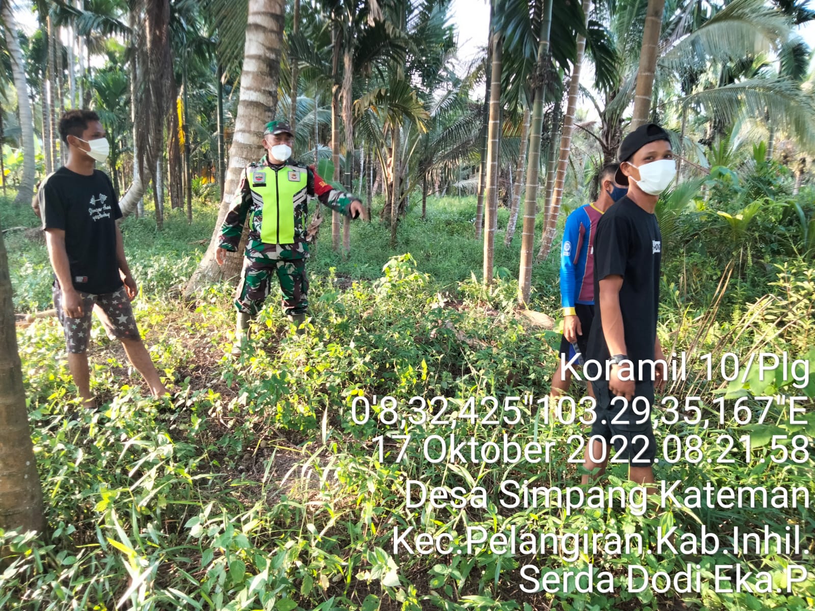 Serda Dodi Eka Putra Babinsa Koramil 10/Pelangiran  Potensikan Pengawasan Karhutlah