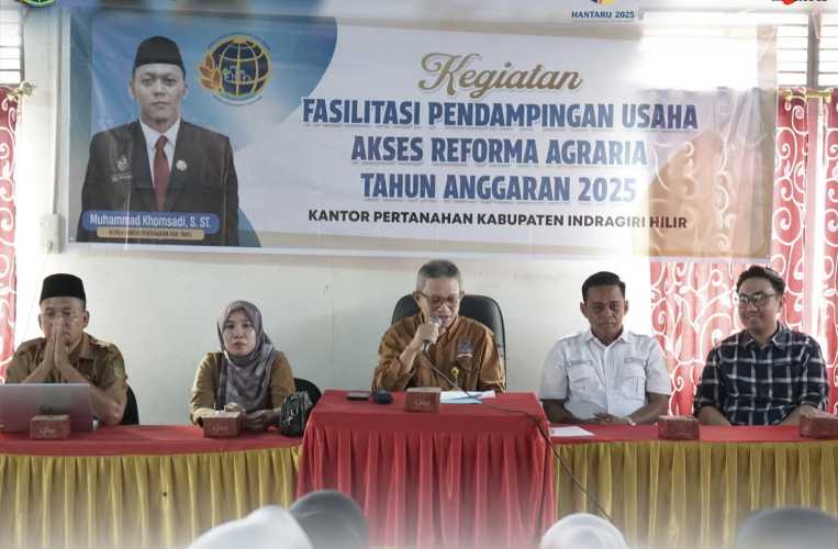 Kantah Inhil Gelar Fasilitasi Akses Pemasaran dan Sarana Pendukung Reforma Agraria di Desa Sungai Luar