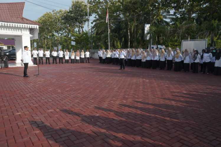 Wakil Bupati Asahan Pimpin Apel di Dinas Kesehatan, Tegaskan Pentingnya Disiplin dan Kualitas Pelayanan