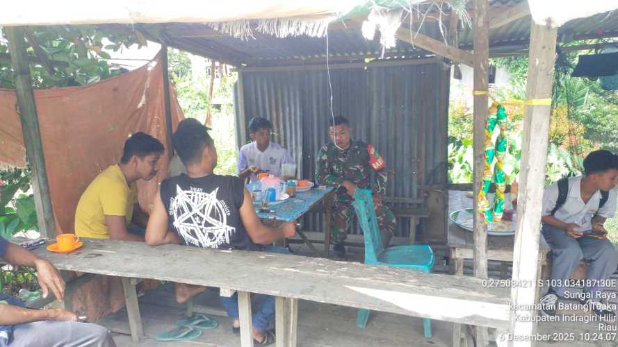 Babinsa Batang Tuaka Harapkan Dukungan Masyarakar Dalam Pembanguan Koperasii Desa Kelurahan Merah Putih