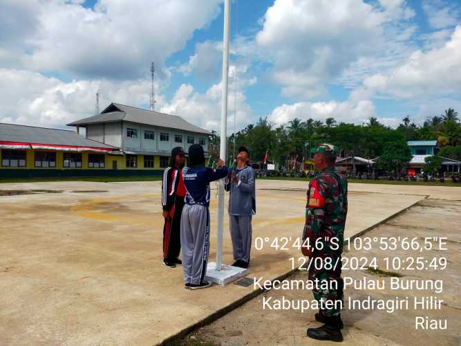 Babinsa Sri Danai Bentuk Paskibra Desa Jelang HUT RI Ke -79