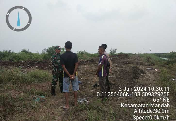 Kopda Hendri Tinjau Lahan Kelembaban  Gambut dalam Patrolinya