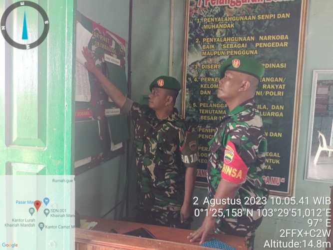 Planning Matang Babinsa dalam Pencegahan Karhutlah di wilayahnya