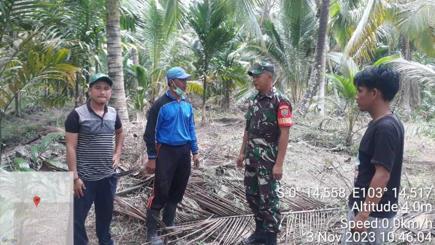 Sertu Januar Efendi Lakukan Pengawasan Terpadu Terhadap Karhutlah