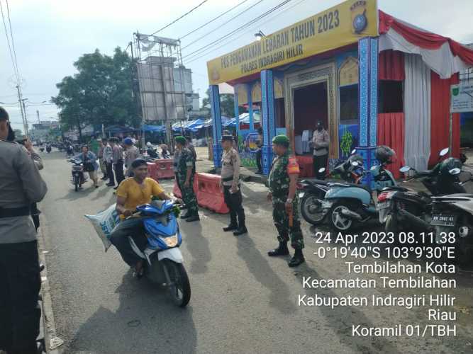 Sertu Haris Mony Dalam Pos Pengamanan Ketupat Arus Balik