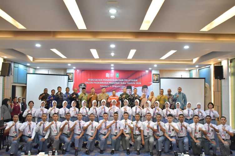 36 Calon Paskibraka Riau 2026 Resmi Jalani Diklat, Karekter Peserta Siap Dibentuk