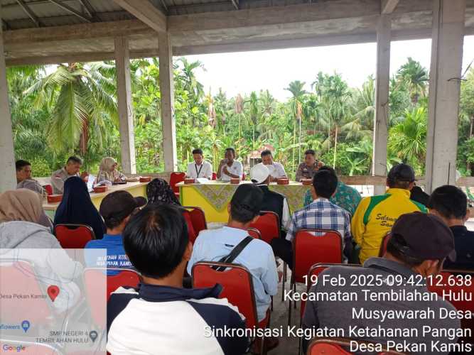 Musdes Sinkronisasi Kegiatan Ketahanan Pangan Desa Pekan Kamis Sukses Digelar