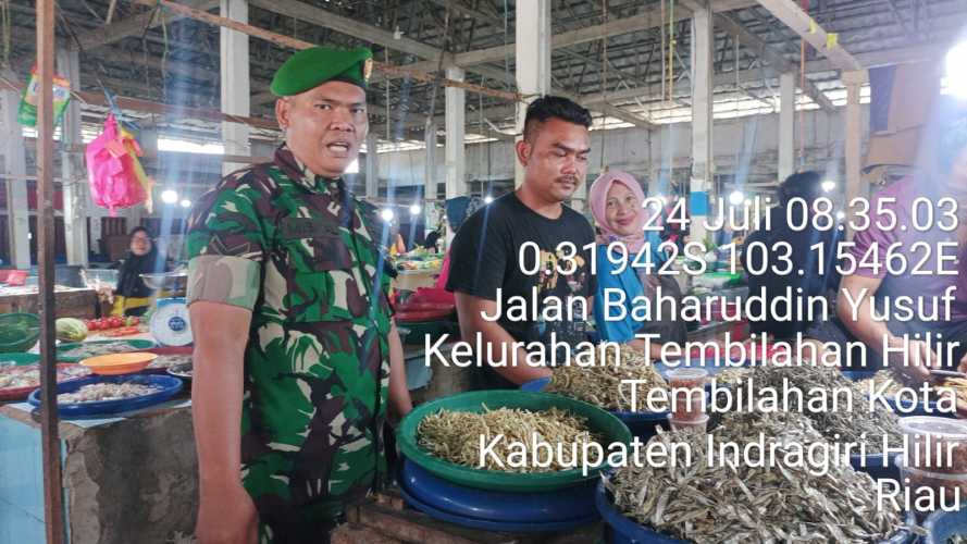 Serda Miskal Pantau Kondusifitas Pedagang Di Pasar Mayang Kelapa