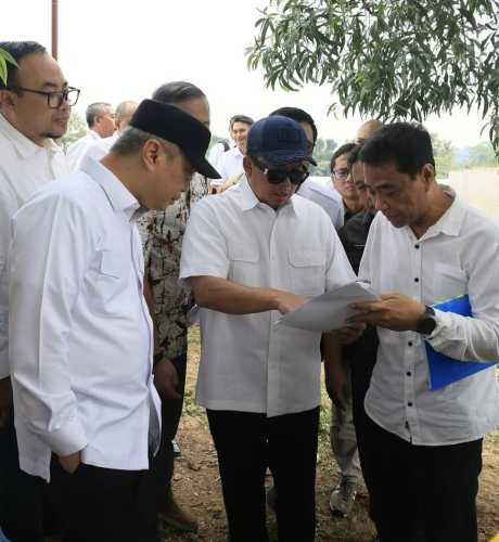 Menteri ATR/BPN dan Menteri Perhubungan Tinjau Lahan Akses Stasiun KCIC Karawang